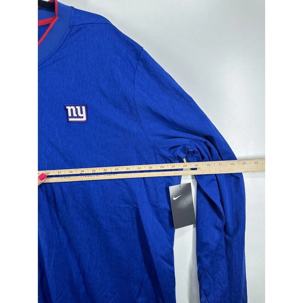 Nike New York Giants NFL Dri-FIT Quarter Zip Pullover Blue Mens XXL 906831-495